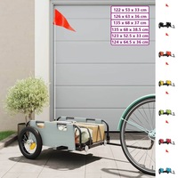 Bicycle Trailer Cargo Trailer Plant Bike Trailer Oxford Fabric and Iron vidaXL