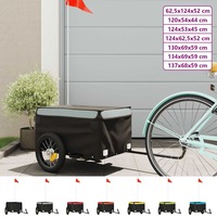 Bike Cargo Trailer Bicycle Trailer with Safety Flag Stroller 45 kg Iron vidaXL