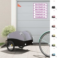 Bike Cargo Trailer Wagon with Safety Flag Bicycle Trailer 45 kg Iron vidaXL