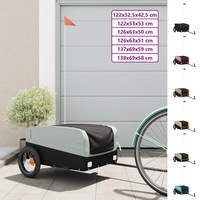 Bike Cargo Trailer with Safety Flag Wagon Bicycle Trailer 45kg Iron vidaXL