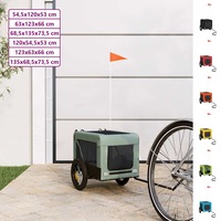 Dog Bike Trailer Pet Stroller Bicycle Trailer Oxford Fabric and Iron vidaXL