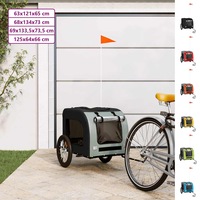 Dog Bike Trailer Pet Stroller Puppy Bike Trailer Oxford Fabric and Iron vidaXL