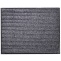 Grey PVC Door Mat 90 x 150 cm vidaXL