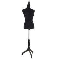 Ladies Bust Display Black Female Dressmakers Dummy Mannequin vidaXL