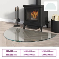 Glass Panel Fireplace Glass Plate Half Round Fire Rated Glass Fireproof vidaXL