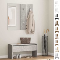 Hallway Furniture Set Storage Bench Cloakroom Bench Engineered Wood vidaXL