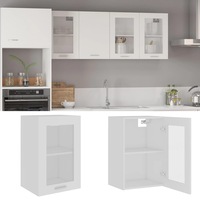 Hanging Glass Cabinet White 40x31x60 cm Engineered Wood vidaXL