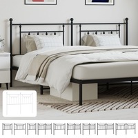 Headboard Bed Header Slatted Platform Frame Base Easy Assembly Metal vidaXL
