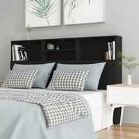 Headboard Cabinet Black 160x19x103.5 cm vidaXL