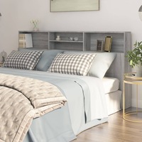 Headboard Cabinet Grey Sonoma 200x19x103.5 cmvidaXL