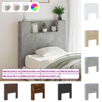Headboard Cabinet with LED Bed Cabinet Header Backboard Bedroom Furniture vidaXL