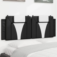 Headboard Cushion Black and White 153 cm Faux Leather vidaXL