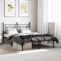 Metal Bed Frame with Headboard Mattress Base Bedstead Bedroom Furniture vidaXL