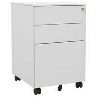 Mobile File Cabinet Light Grey 39x45x60 cm Steel vidaXL
