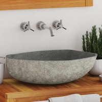 Basin River Stone Oval 45-53 cm vidaXL