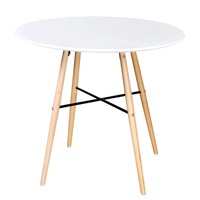 Dining Table MDF Round White vidaXL