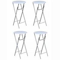 Bar Tables 4 pcs with MDF Tabletop White vidaXL