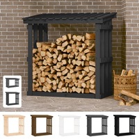 Solid Wood Pine Firewood Rack Wood Shed 108x64.5x109 cm/108x64.5x77 cm vidaXL