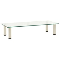 TV Stand Transparent 80x35x17 cm Tempered Glass vidaXL