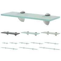 1/2x Floating Shelf Glass Frosted Display Ledge Multi Colours/Sizes vidaXL