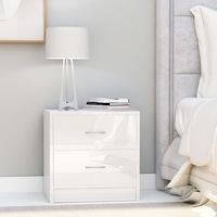 Bedside Cabinets 2 pcs High Gloss White 40x30x40 cm Engineered Wood vidaXL