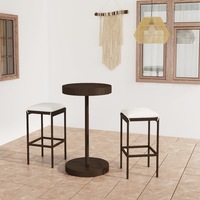 Garden Bar Set w/Cushions Poly Rattan Patio Multi Colours 3/5 Piece vidaXL