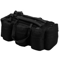 3-in-1 Army-Style Duffel Bag 90 L Black vidaXL