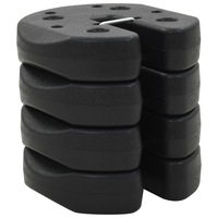 Gazebo Weight Plates 4 pcs Black 220x50 mm Concrete vidaXL