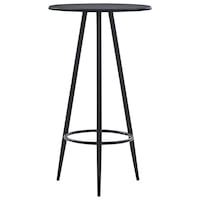 Bar Table Black 60x107.5cm MDF Counter Height Pub Caf?? Dining Table