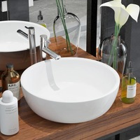 Basin Round Ceramic White 42x12 cm vidaXL