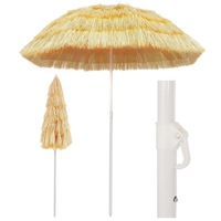 Beach Umbrella Natural 180 cm Hawaii Style vidaXL
