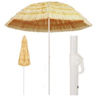 Beach Umbrella Natural 240 cm Hawaii Style vidaXL