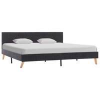 Bed Frame Grey Fabric 183x203 cm King Size vidaXL