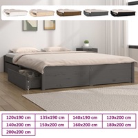 Bed Frame Queen King Size Mattress Base with Storage Drawers Bedroom vidaXL