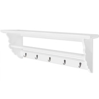 Coat Rack MDF White Baroque Style vidaXL