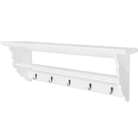 Coat Rack MDF White Baroque Style vidaXL