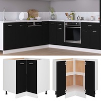 Corner Bottom Cabinet Black 75.5x75.5x81.5 cm Engineered Wood vidaXL