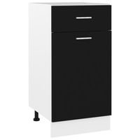 Drawer Bottom Cabinet Black 40x46x81.5 cm Engineered Wood vidaXL