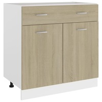 Drawer Bottom Cabinet Sonoma Oak 80x46x81.5 cm Engineered Wood vidaXL