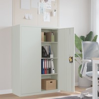 Office Cabinet 90x40x140 cm Steel Grey vidaXL