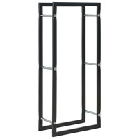 Firewood Rack Black 44x20x100 cm Steel vidaXL