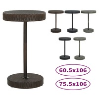 Garden Table Bar Table Furniture Cafe Table Pole Round Poly Rattan vidaXL