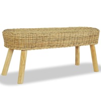 Hall Bench 110x35x45 cm Natural Rattan vidaXL