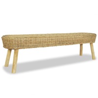 Hall Bench 160x35x45 cm Natural Rattan vidaXL
