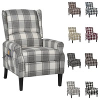 Massage Reclining Chair Adjustable Sofa Lounge Armchair Couch Fabric vidaXL