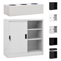 Office Cabinet with Sliding Door Steel Storage Furniture Multi Colours vidaXL