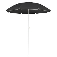 Outdoor Parasol with Steel Pole Anthracite 180 cm vidaXL