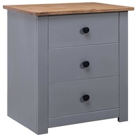 Bedside Cabinet Grey 46x40x57 cm Pinewood Panama Range vidaXL
