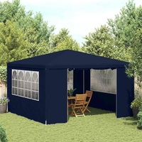 Professional Party Tent with Side Walls 4x4 m Blue 90 g/m? vidaXL
