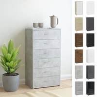 Sideboard with 6 Drawers Chipboard Storage Organiser Multi Colours vidaXL